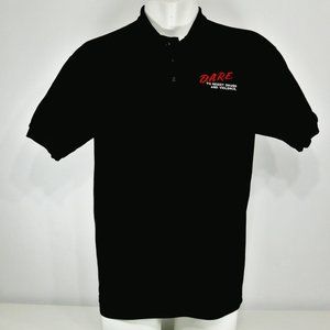 DARE To Resist Drugs and Violence Uniform Polo Shirt Black NEW Size L Large